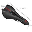 Sella per bicicletta Memory Foam e Gel, Medicus Pro Evo 7.0 MTB, 27,5 x 13,5 x 7 cm, Wittkop, nero