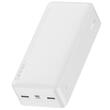 Baseus External battery Bipow Digital Display 30000mAh, 15W, 2xUSB, USB-C, Micro-USB, Micro-USB cable 0.25m White