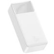 Baseus External battery Bipow Digital Display 30000mAh, 15W, 2xUSB, USB-C, Micro-USB, Micro-USB cable 0.25m White