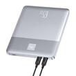 Baseus Blade externer Akku 12000mAh, 65W, 2x Typ-C, Digitalanzeige, USB-C-Kabel, Silber