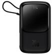 Baseus External battery Q Pow Digital Display 20000mAh, 20W, Lightning, Type-C, USB, USB-C cable, 3A, Black