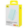 Baseus Magnetic Mini External Accumulator 10000mAh 30W, Fast Charge, MagSafe, 2x USB-C, Lightning, Blue