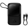 Baseus Batteria esterna Q Pow Display digitale Ricarica rapida, QC/PD, 10000mAh, 22,5W, cavo Type-C integrato, Nero