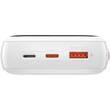 Baseus Batteria esterna Q Pow Display digitale Ricarica rapida, QC/PD, 20000mAh, 20W, cavo Lightning integrato, Bianco