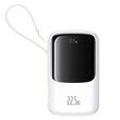 Baseus External battery QPow Pro+ 10000mAh, 22.5W, Lightning, 2xType-C, USB, USB-C cable, White