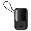 Baseus External battery QPow Pro+ 10000mAh, 22.5W, Lightning, 2xType-C, USB, USB-C cable, Black