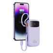 Baseus External battery QPow Pro+ 10000mAh, 22.5W, Lightning, 2xType-C, USB, USB-C cable 30 cm, Purple