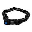 Catena antifurto riflettente per bicicletta, Fischer, con codice, lunghezza 80 cm, spessore maglia in acciaio 8 mm