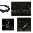 Catena antifurto riflettente per bicicletta, Fischer, con codice, lunghezza 80 cm, spessore maglia in acciaio 8 mm