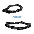 Catena antifurto riflettente per bicicletta, Fischer, con codice, lunghezza 80 cm, spessore maglia in acciaio 8 mm