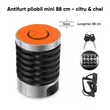 Mini antifurto pieghevole per bicicletta, monopattino, monopattino, acciaio inox 45 al carbonio spessore 5 mm, antitaglio, serratura a codice, West Biking, compatto e resistente, lunghezza 88 cm