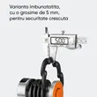 Mini antifurto pieghevole per bicicletta, monopattino, monopattino, acciaio inox 45 al carbonio spessore 5 mm, antitaglio, serratura a codice, West Biking, compatto e resistente, lunghezza 88 cm