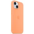 Apple Original Silicone iPhone 15 Plus Case, MagSafe, Orange Sorbet