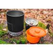 Campingkocher, tragbar, Gas, Piezo-Zündung, 3 in 1, 2200 W, Edelstahl, mit Topf, NEO