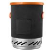 Campingkocher, tragbar, Gas, Piezo-Zündung, 3 in 1, 2200 W, Edelstahl, mit Topf, NEO
