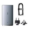 Baseus Network Charger 1xUSB-C port, 1XUSB-A GaN5 Pro Ultra Slim Fast Charger, 65W, Type-C to Type-C cable, Gray