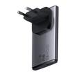 Baseus Network Charger 1xUSB-C port, 1XUSB-A GaN5 Pro Ultra Slim Fast Charger, 65W, Type-C to Type-C cable, Gray