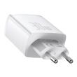 Baseus Network Charger Compact Quick Charge 30W, 2 x USB 5V/3A, 1 x USB Type-C 5V/3A, White