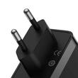 Baseus Netzwerkladegerät GaN5 Pro 2x USB-C und 1x USB-A, Schnellladegerät, 140 W + Typ-C-zu-Typ-C-Kabel, 1 m, Schwarz