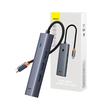 Baseus Multihub 4 porte UltraJoy Type-C a 3 x USB 3.0 /1 x LAN+RJ45 Grigio