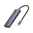 Baseus Multihub 4 porte UltraJoy Type-C a 3 x USB 3.0 /1 x LAN+RJ45 Grigio