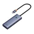 Baseus Multihub 4 porte UltraJoy Type-C a 3 x USB 3.0 /1 x LAN+RJ45 Grigio