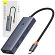 Baseus Multihub 5 in 1 UltraJoy Type-C a 1 x HDMI 4K30Hz e 4 x USB 3.0 Grigio