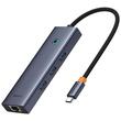 Baseus Multihub 6 in1 UltraJoy Type-C a 1 x HDMI 4K30Hz e 3xUSB 3.0 e 1 x PD +RJ45 Grigio