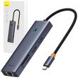 Baseus Multihub 7 in1 UltraJoy Type-C a 1xHDMI 4K 30Hz e 2xUSB 3.0 e 1xPD +RJ45 e SD/TF3.0 Grigio