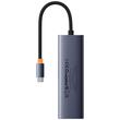 Baseus Multihub 7 in1 UltraJoy Type-C a 1xHDMI 4K 30Hz e 2xUSB 3.0 e 1xPD +RJ45 e SD/TF3.0 Grigio