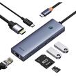 Baseus Multihub 7 in1 UltraJoy Type-C a 1xHDMI 4K 30Hz e 2xUSB 3.0 e 1xPD +RJ45 e SD/TF3.0 Grigio