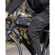 Borsa da bicicletta con copertura impermeabile per telefono, montaggio su manubrio e telaio, compatibile con telefoni fino a 18 cm di lunghezza, spazio di archiviazione 1,5 L, portacavo per cuffie, logo riflettente, West Biking, nero