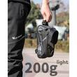 Borsa da bicicletta con copertura impermeabile per telefono, montaggio su manubrio e telaio, compatibile con telefoni fino a 18 cm di lunghezza, spazio di archiviazione 1,5 L, portacavo per cuffie, logo riflettente, West Biking, nero