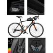 Borsa da bicicletta con copertura impermeabile per telefono, montaggio su manubrio e telaio, compatibile con telefoni fino a 18 cm di lunghezza, spazio di archiviazione 1,5 L, portacavo per cuffie, logo riflettente, West Biking, nero