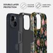 Funda para iPhone 15 Burga Bloomy Garden de doble capa