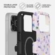 Funda Burga Husa de doble capa Magsafe Wildflower para iPhone 17 Pro Max
