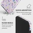 Funda para iPhone 14 Burga de doble capa con diseño de flores silvestres