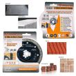 Disco diamantato turbo sottile, piastre in ceramica, taglio a secco e a umido, set da 3, 115 mm/22,23 mm, Esclusiva Richmann