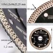 Disco diamantato turbo sottile, piastre in ceramica, taglio a secco e a umido, set da 3, 115 mm/22,23 mm, Esclusiva Richmann