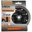 Disco diamantato turbo sottile, piastre in ceramica, taglio a secco e a umido, set da 3, 115 mm/22,23 mm, Esclusiva Richmann