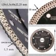 Disco diamantato turbo sottile, ceramica, taglio a umido e a secco, set da 3, 125 mm/22,23 mm, Esclusiva Richmann