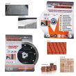Disco diamantato turbo sottile, ceramica, taglio a secco e a umido, set da 10 pezzi, 125 mm/22,23 mm, Richmann Exclusive