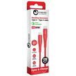 Lemontti Piegacavi in alluminio da tipo C a tipo C, ricarica rapida, PD 60 W, 1,2 m, rosso