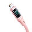 Cavo Mcdodo da USB a display digitale di tipo C in silicone ricarica super veloce, 6 A, 1,2 m, rosa