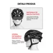 Fietshelm, afneembaar magnetisch vizier, aerodynamisch, ventilatiekanalen, verstelsysteem, maat L (56-61 cm), EPS+PC