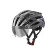 Casco ciclismo da strada e MTB con visiera magnetica removibile, spia led con ricarica usb, aerodinamico, ultraleggero, 24 canali di ventilazione, sistema di regolazione, taglia L (56-61 cm), EPS+PC, West Biking, nero