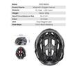 Casco ciclismo da strada e MTB con visiera magnetica removibile, spia led con ricarica usb, aerodinamico, ultraleggero, 24 canali di ventilazione, sistema di regolazione, taglia L (56-61 cm), EPS+PC, West Biking, nero