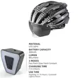 Casco ciclismo da strada e MTB con visiera magnetica removibile, spia led con ricarica usb, aerodinamico, ultraleggero, 24 canali di ventilazione, sistema di regolazione, taglia L (56-61 cm), EPS+PC, West Biking, nero