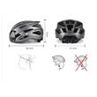 Casco ciclismo da strada e MTB con visiera magnetica removibile, spia led con ricarica usb, aerodinamico, ultraleggero, 24 canali di ventilazione, sistema di regolazione, taglia L (56-61 cm), EPS+PC, West Biking, nero