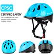 Casco da bicicletta per bambini, skateboard, equitazione, protezione per il mento, rete anti-insetti, con sistema di regolazione, taglia S/M (52-56 cm), EPS+PVC, West Biking, azzurro